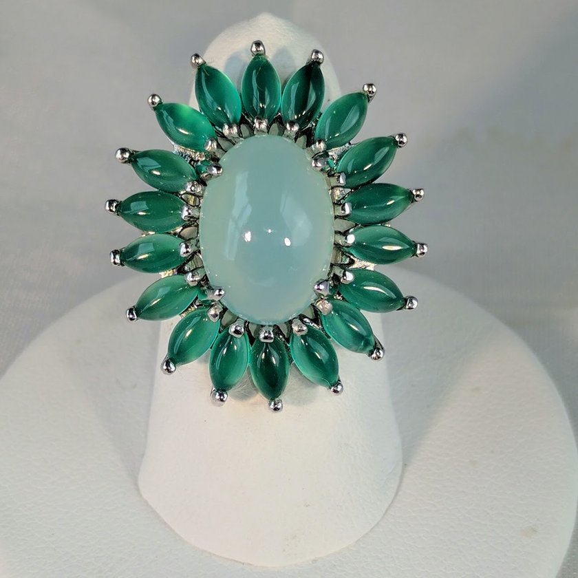Chalcedony and Green Aventurine